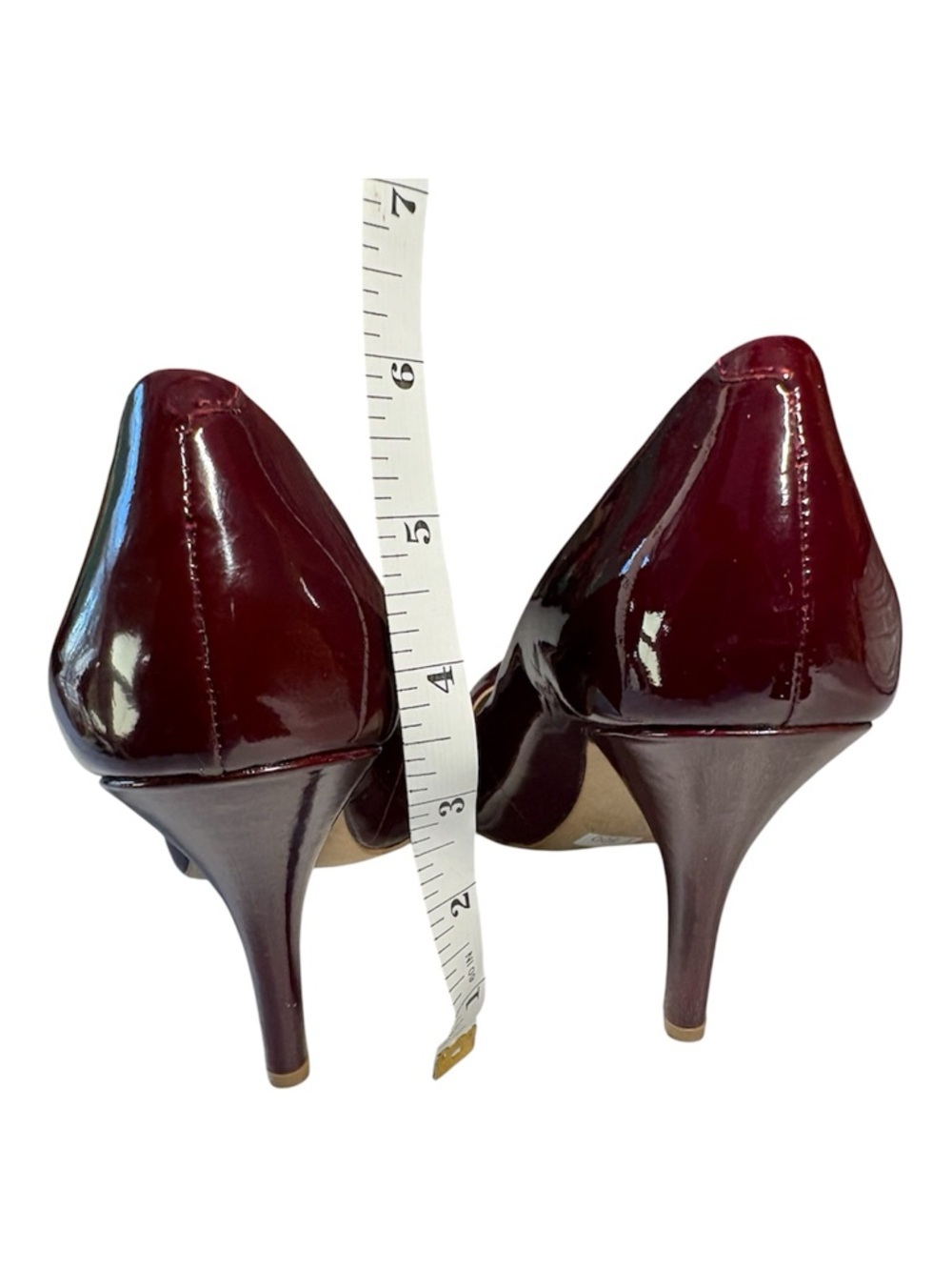 Arturo Chiang Pointed-Toe Pumps. Size 7.5 M. Burgundy - Picture 3 of 8